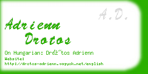 adrienn drotos business card